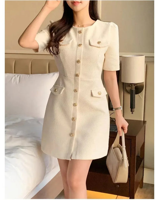 Chic Tweed Dress for Women