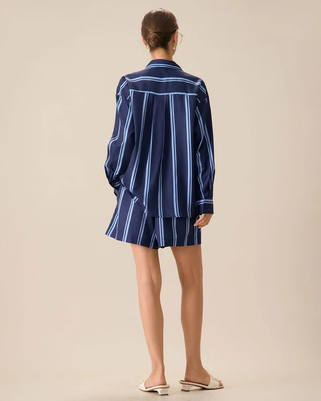 ChicStripe Vintage Long Sleeve Romper