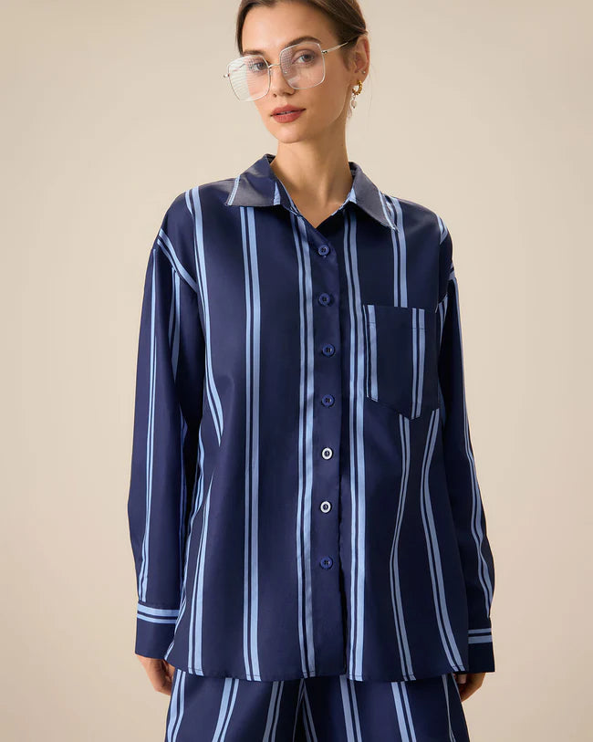 ChicStripe Vintage Long Sleeve Romper